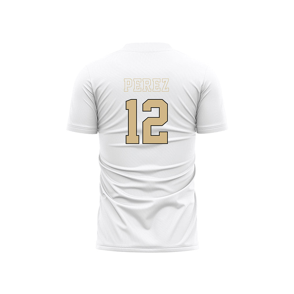 Wake Forest - NCAA Men's Soccer : Jose Perez - Pattern White Soccer Jersey