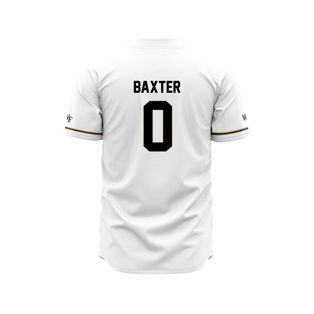Wake Forest - NCAA Baseball : Cuyler Baxter - White Jersey-1