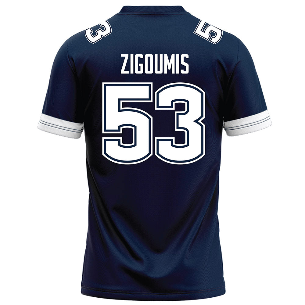 UConn - NCAA Football : Christos Zigoumis - Navy Football Jersey-1