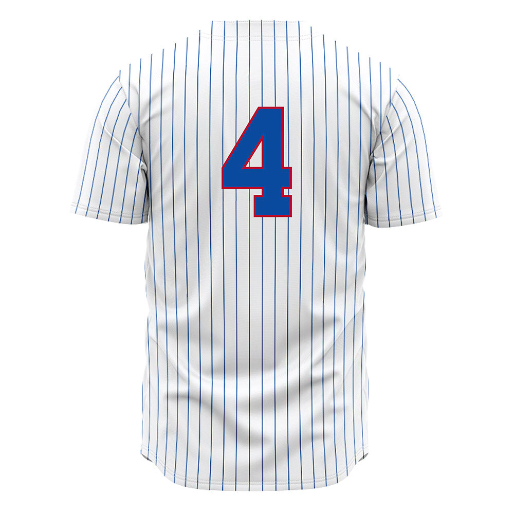 LA Tech - NCAA Baseball : Cade Patterson - White Pinstripe Jersey-1