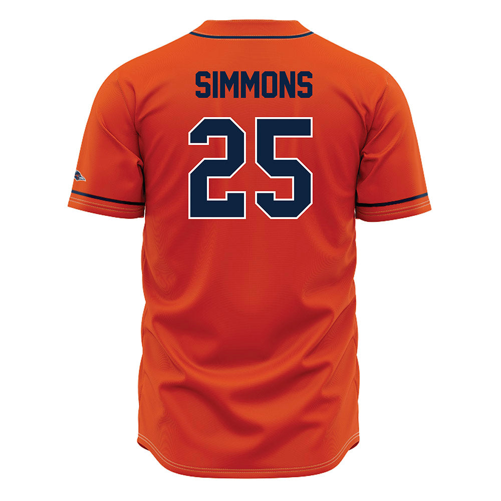 UTSA - NCAA Baseball : Sam Simmons - Orange Jersey-1