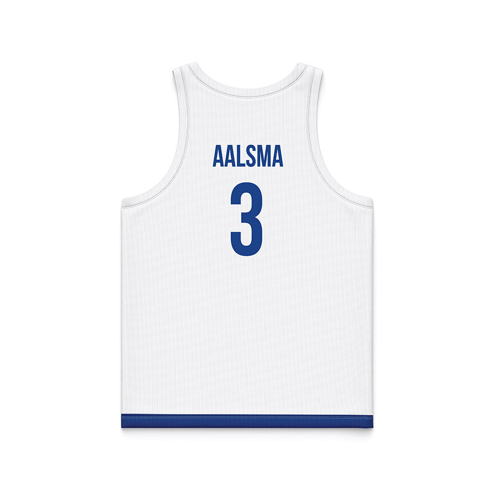 Drake - NCAA Women's Basketball : Abbie Aalsma - White Basketball Jersey-1