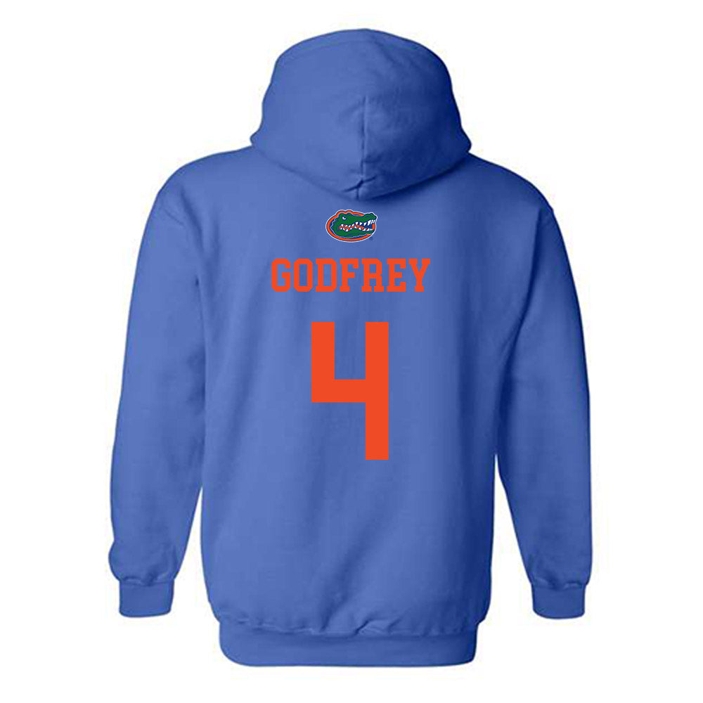 Florida - NCAA Women's Basketball : Knisha Godfrey - Generic Shersey Hooded Sweatshirt-1