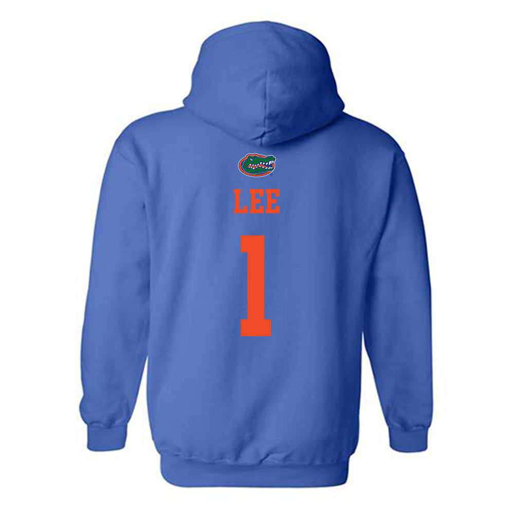 Florida - NCAA Men's Basketball : Xaivian Lee - Generic Shersey Hooded Sweatshirt-1