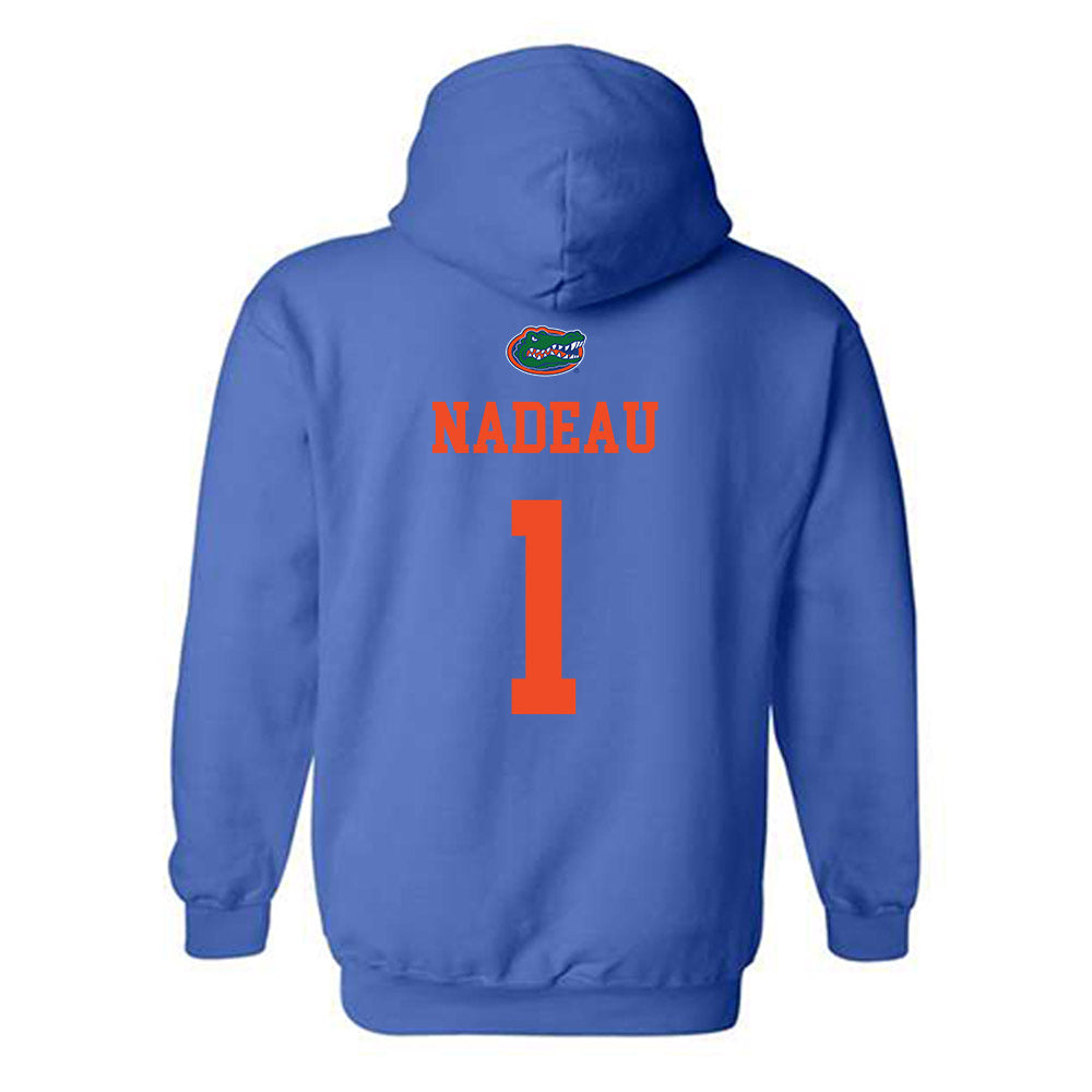 Florida - NCAA Baseball : Justin Nadeau - Generic Shersey Hooded Sweatshirt