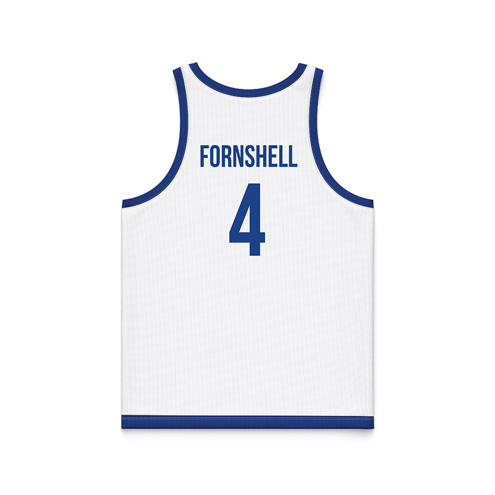 Drake - NCAA Women's Basketball : Shannon Fornshell - White Basketball Jersey