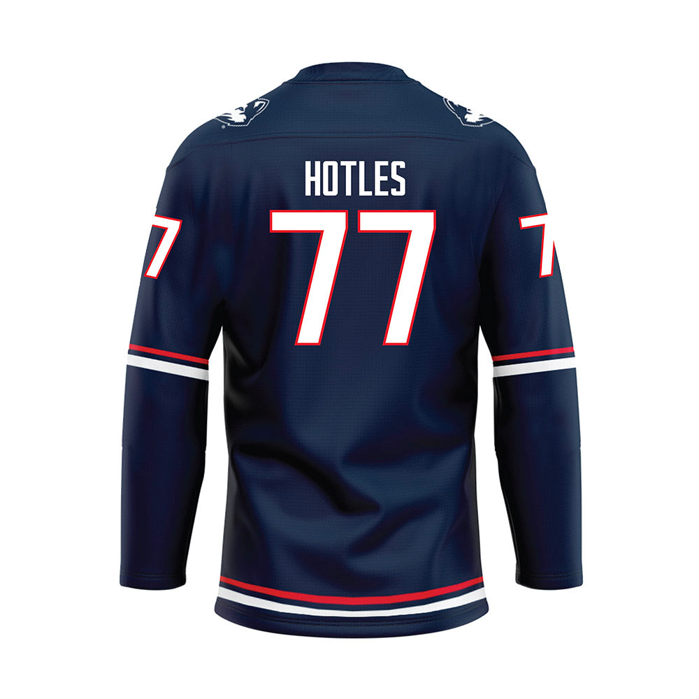 UConn - NCAA Women's Ice Hockey : Sadie Hotles - Navy Hockey Jersey-1