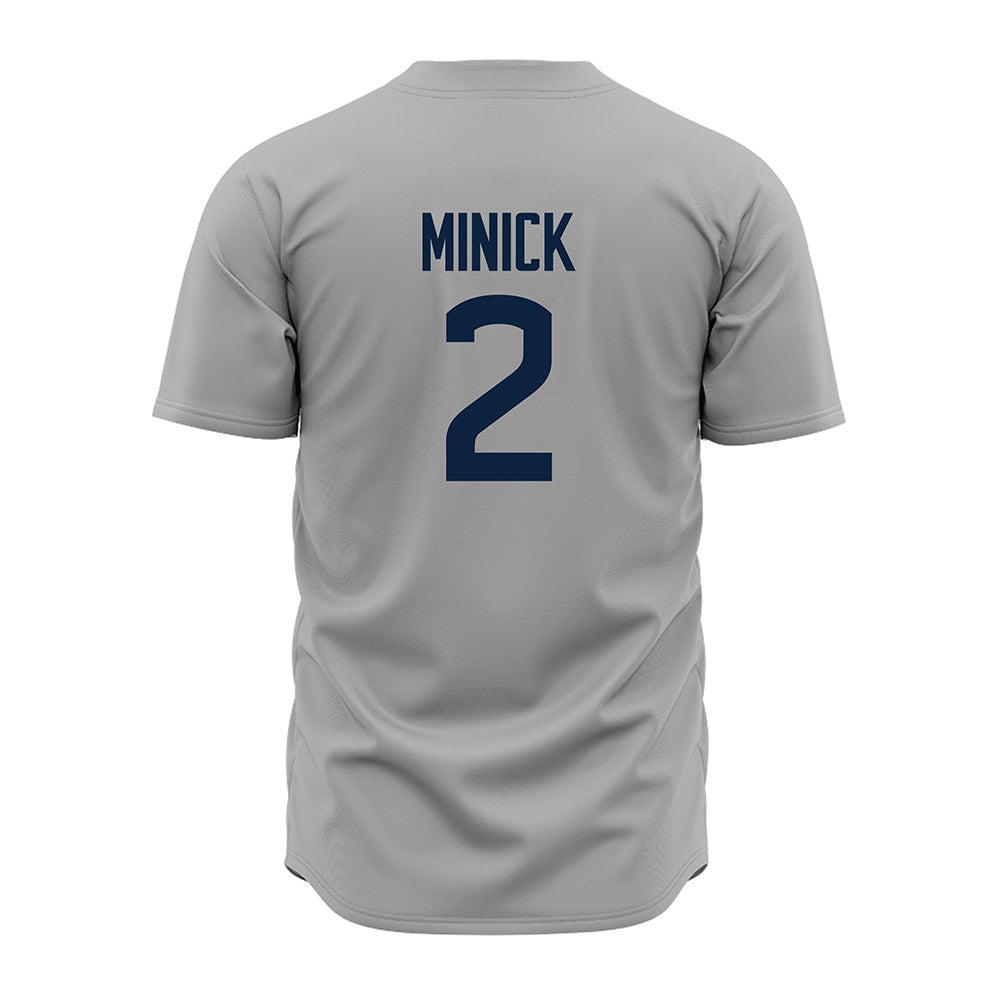 UConn - NCAA Baseball : Tyler Minick - Gray Jersey-1