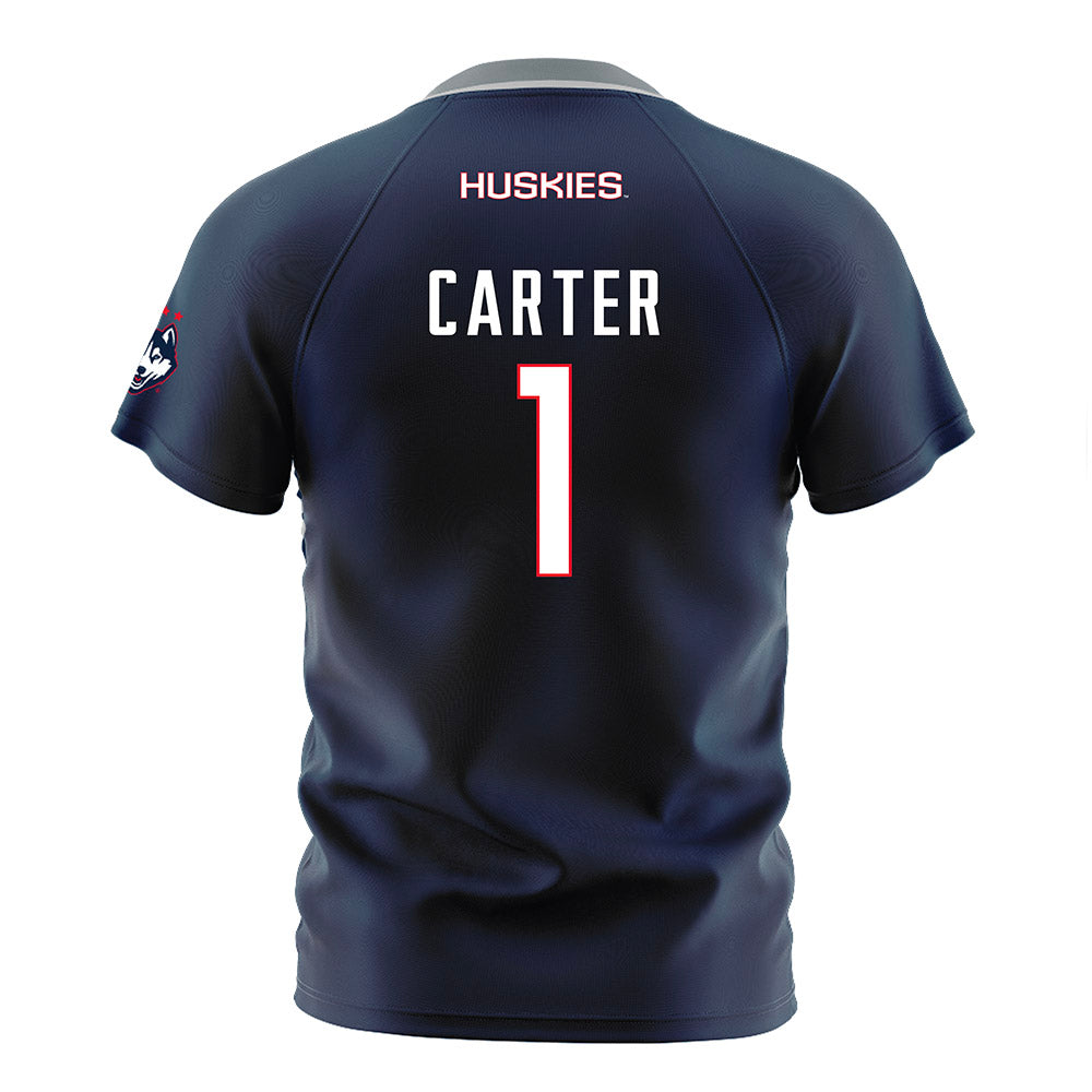 UConn - NCAA Men's Soccer : Adam Carter - White Soccer Jersey-1