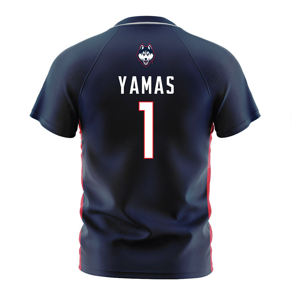 UConn - NCAA Women's Soccer : Ava Yamas - Navy Soccer Jersey-1