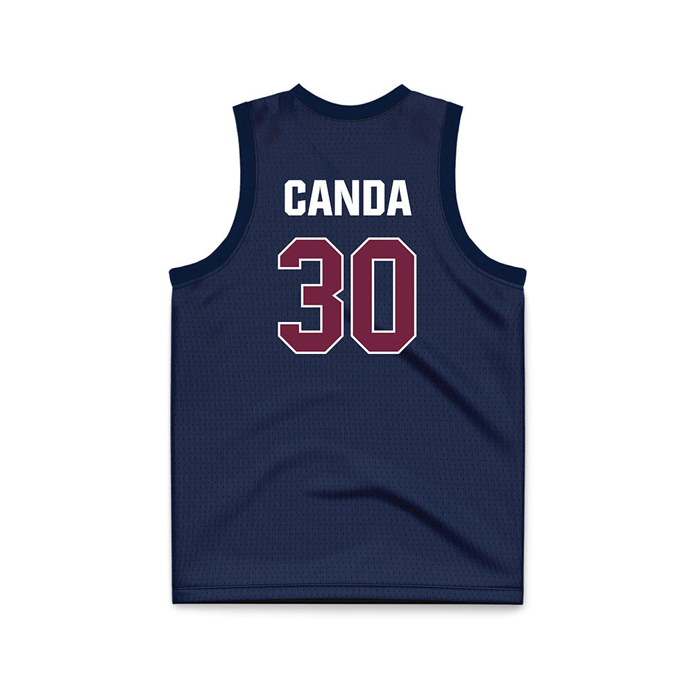 FDU - NCAA Men's Basketball : Andrew Canda - Blue Basketball Jersey-1