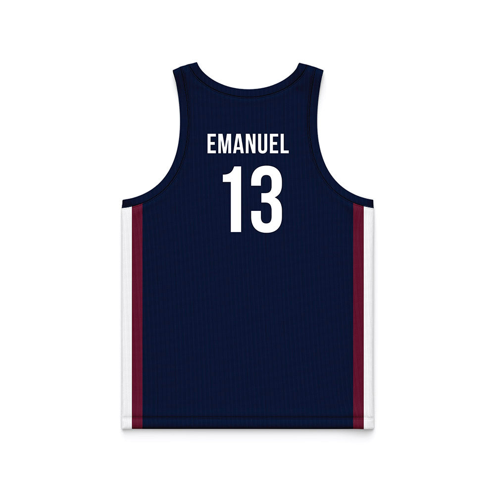 FDU - NCAA Men's Basketball : Jo'el Emanuel - Blue Basketball Jersey-1