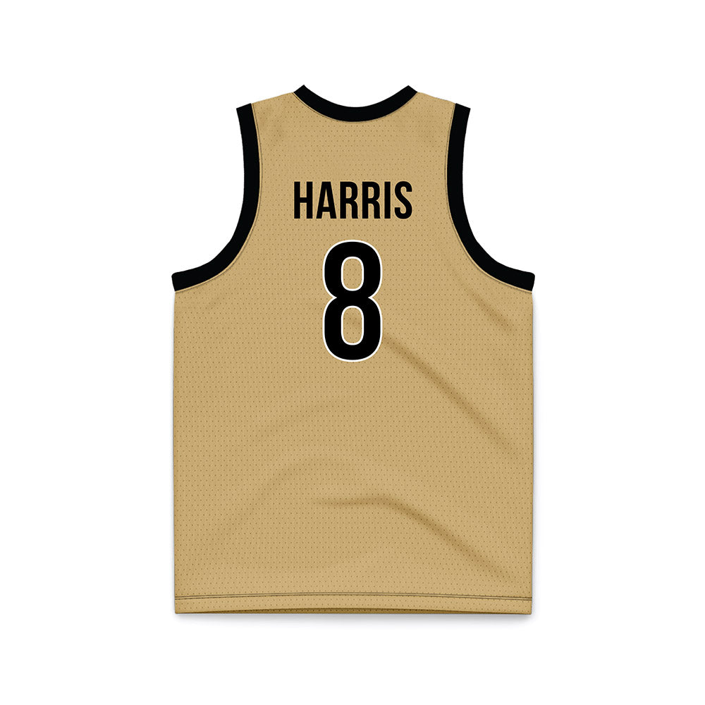 Vanderbilt - NCAA Men's Basketball : Tyler Harris - Gold Basketball Jersey-1