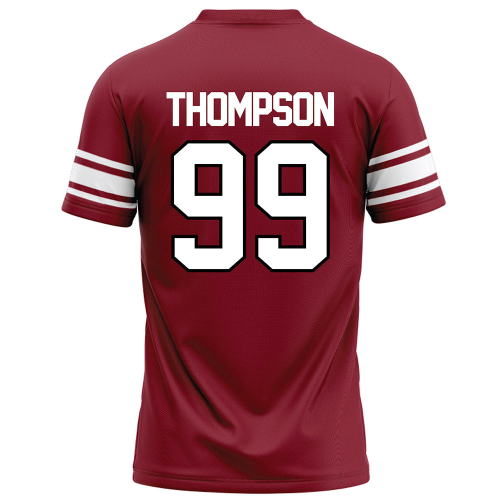 NCCU - NCAA Football : Khareem Thompson - Maroon Football Jersey-1