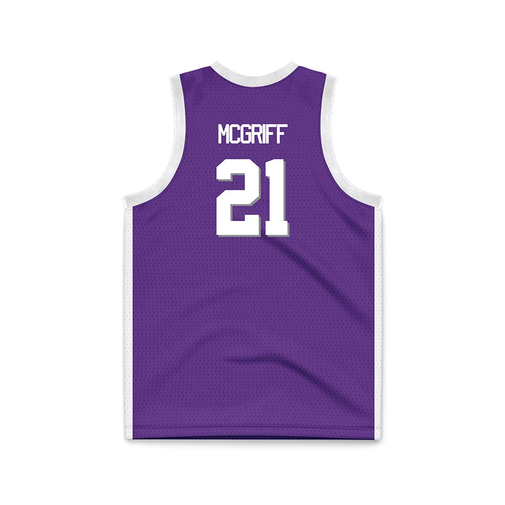 Kansas State - NCAA Men's Basketball : Khamari McGriff - Purple Basketball Jersey-1