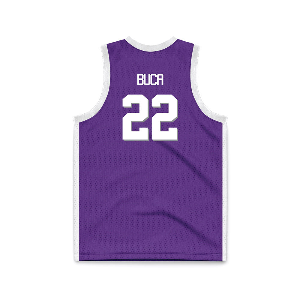 Kansas State - NCAA Men's Basketball : Dorin Buca - Purple Basketball Jersey-1