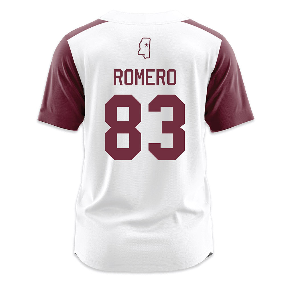 Mississippi State - NCAA Softball : xiane romero - White Jersey-1