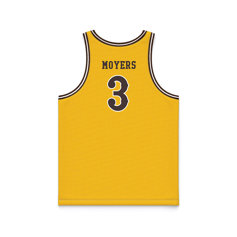 Wyoming - NCAA Women's Basketball : Grace Moyers - Gold Basketball Jersey