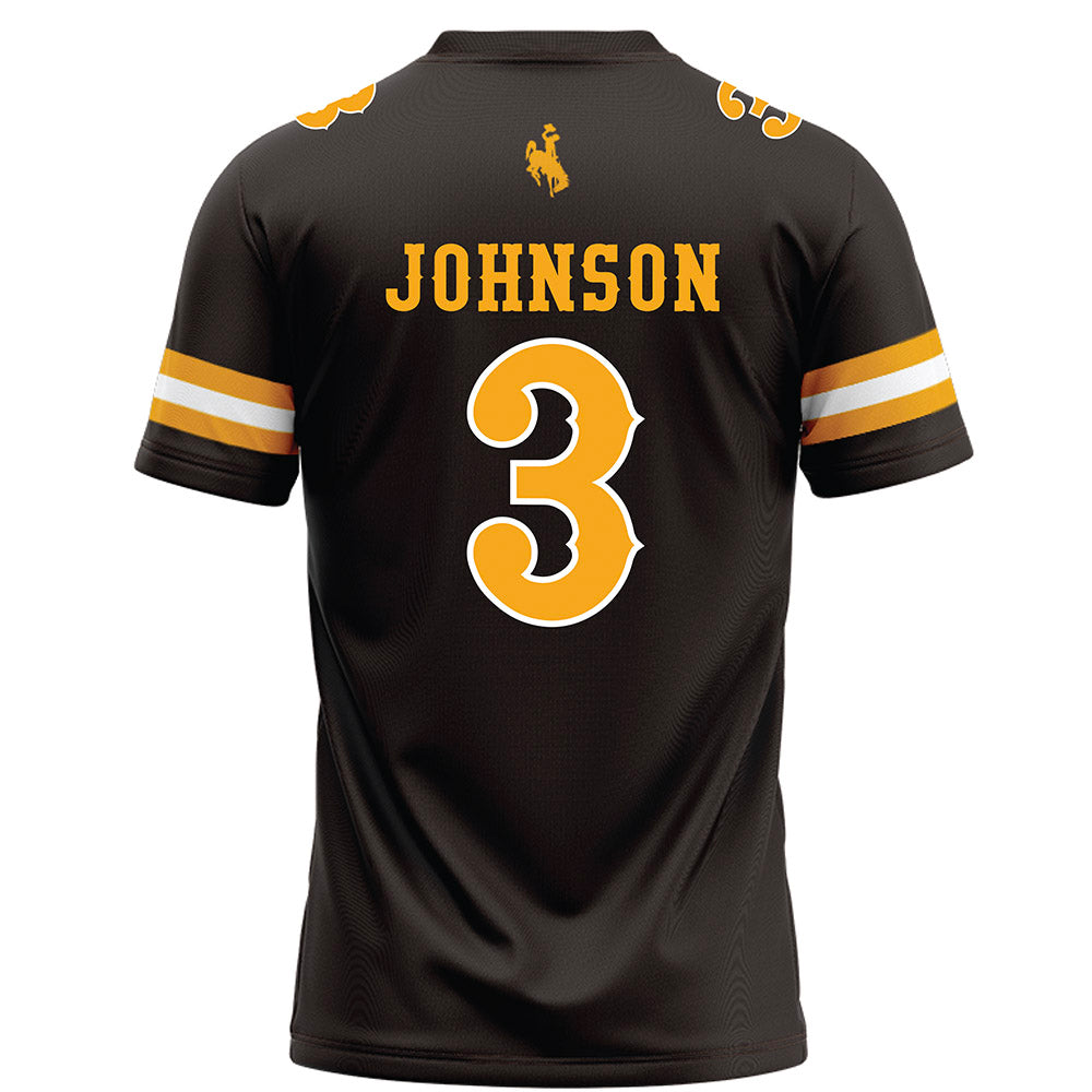 Wyoming - NCAA Football : Andrew Johnson - Brown Football Jersey
