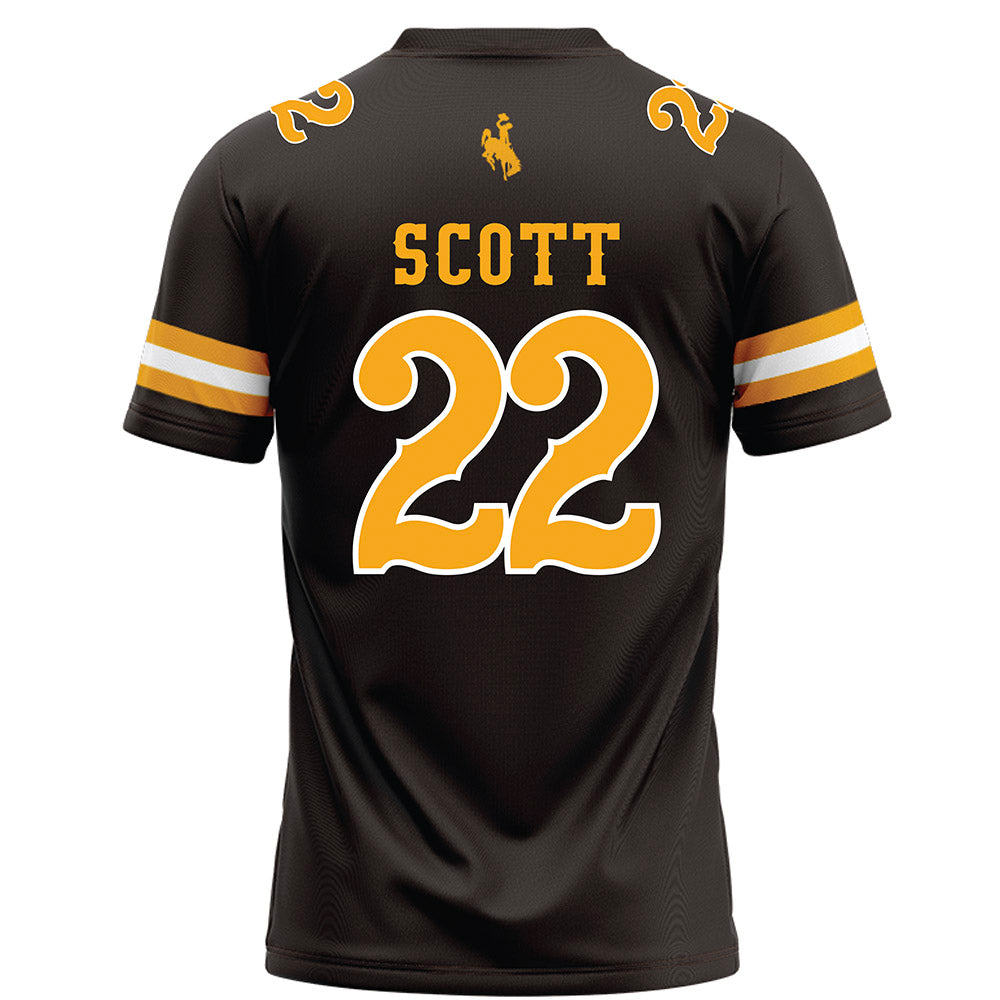 Wyoming - NCAA Football : Sam Scott - Brown Football Jersey