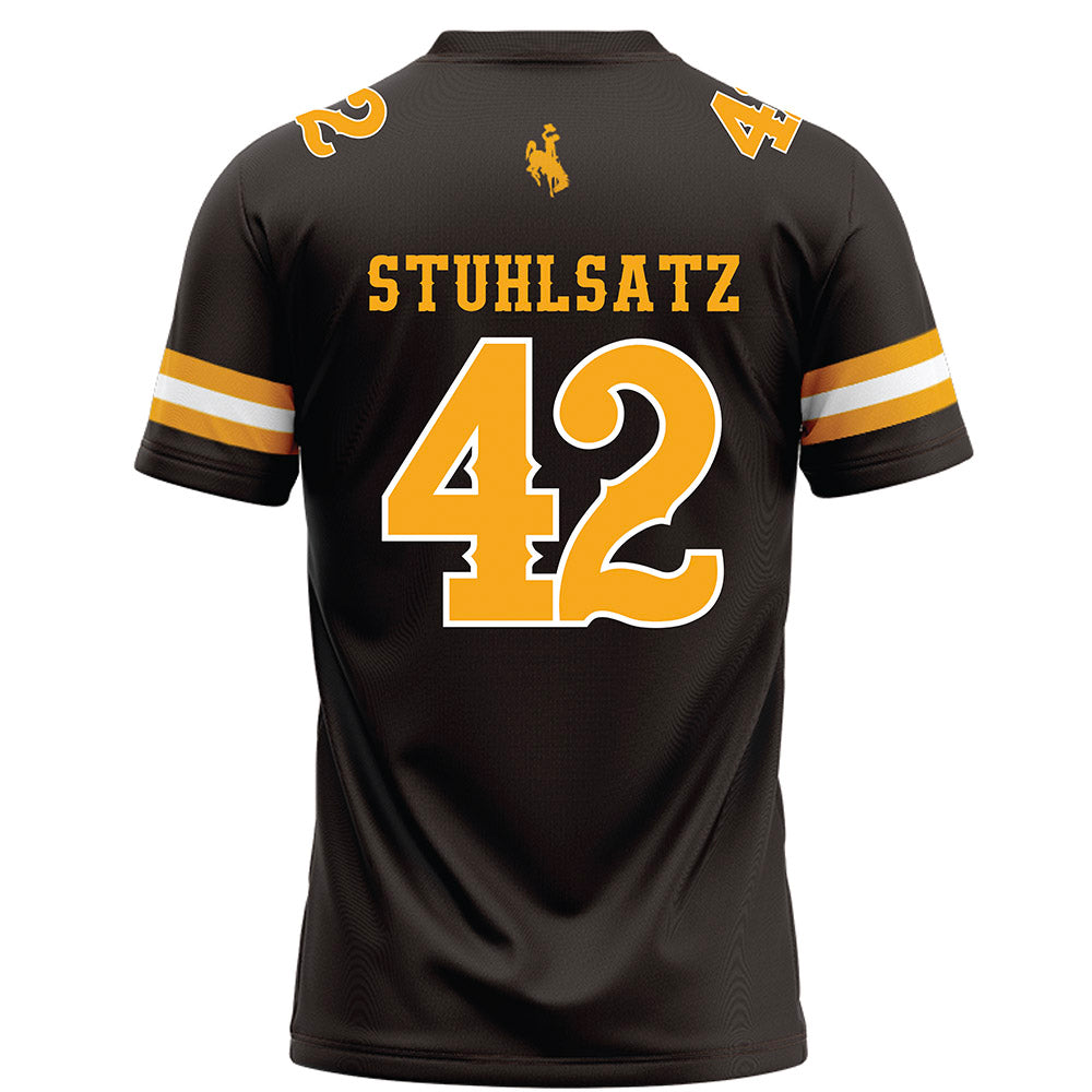 Wyoming - NCAA Football : Ethan Stuhlsatz - Brown Football Jersey-1