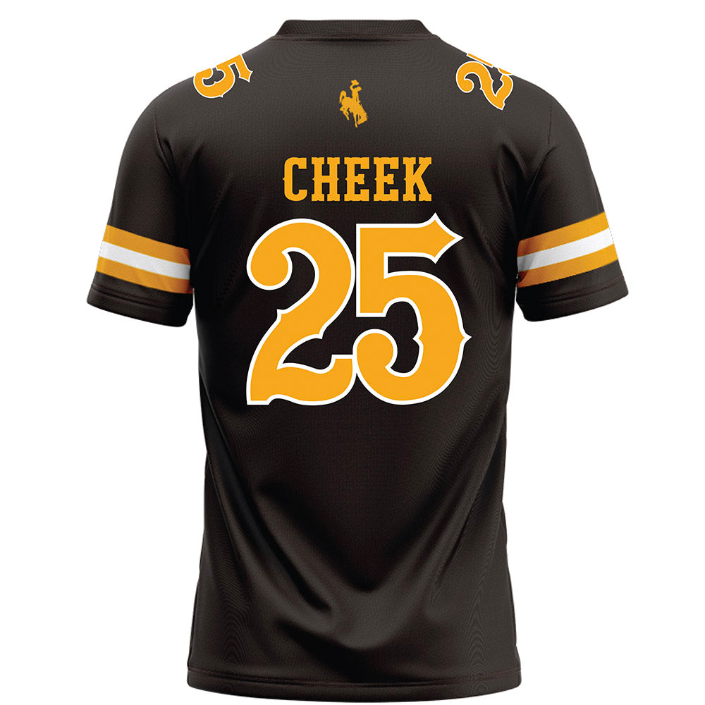 Wyoming - NCAA Football : Brooklyn Cheek - Brown Football Jersey-1