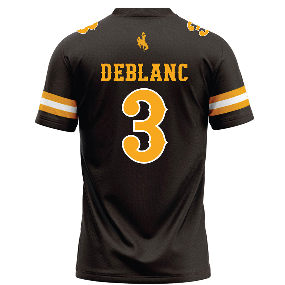 Wyoming - NCAA Football : Deion DeBlanc - Brown Football Jersey-1
