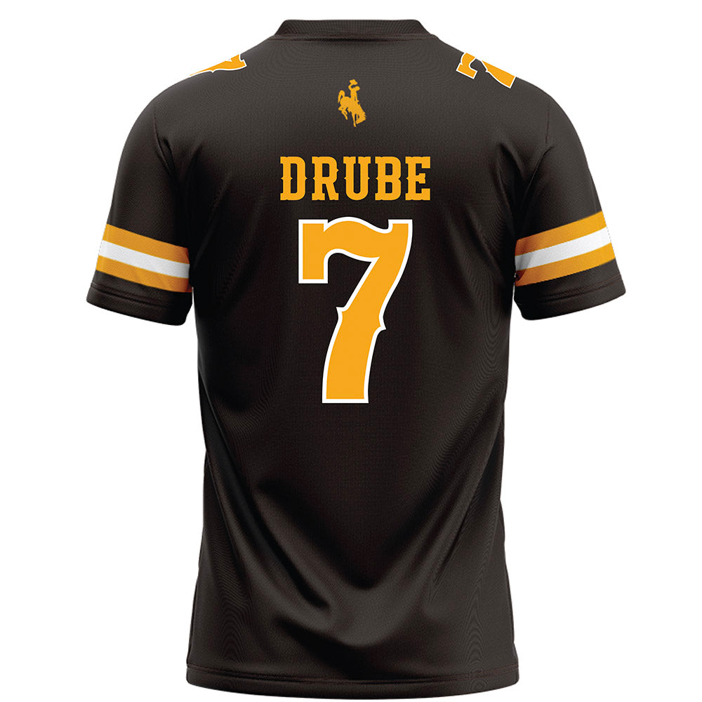 Wyoming - NCAA Football : Mason Drube - Brown Football Jersey-1
