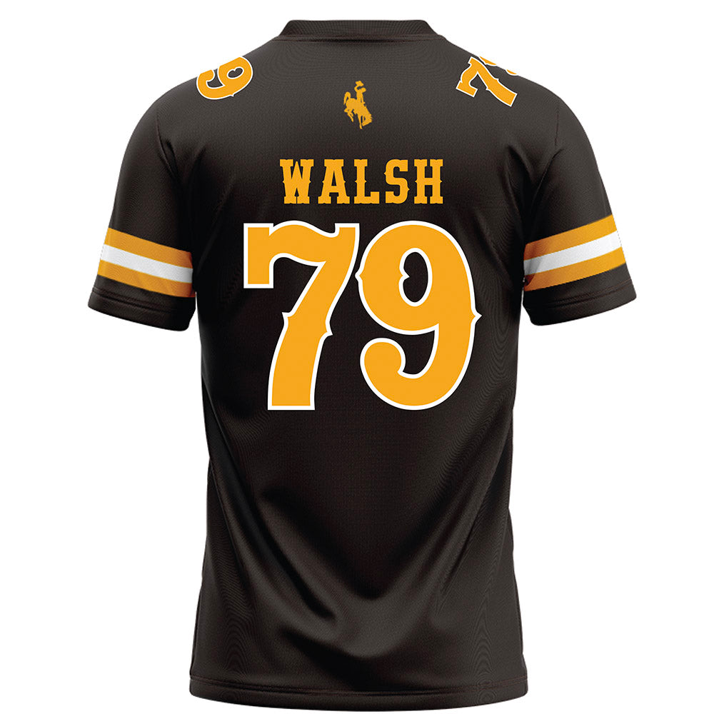 Wyoming - NCAA Football : Jack Walsh - Brown Football Jersey