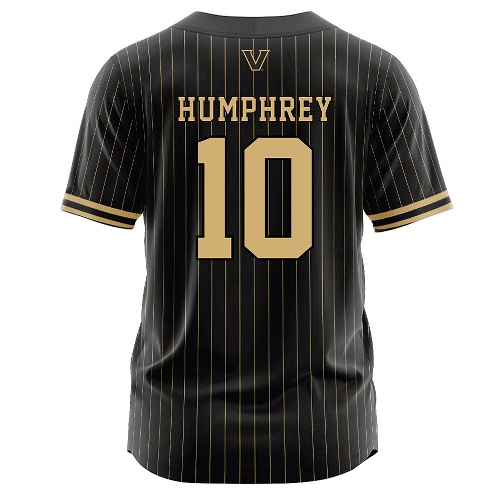 Vanderbilt - NCAA Baseball : Jacob Humphrey - Black Jersey-1