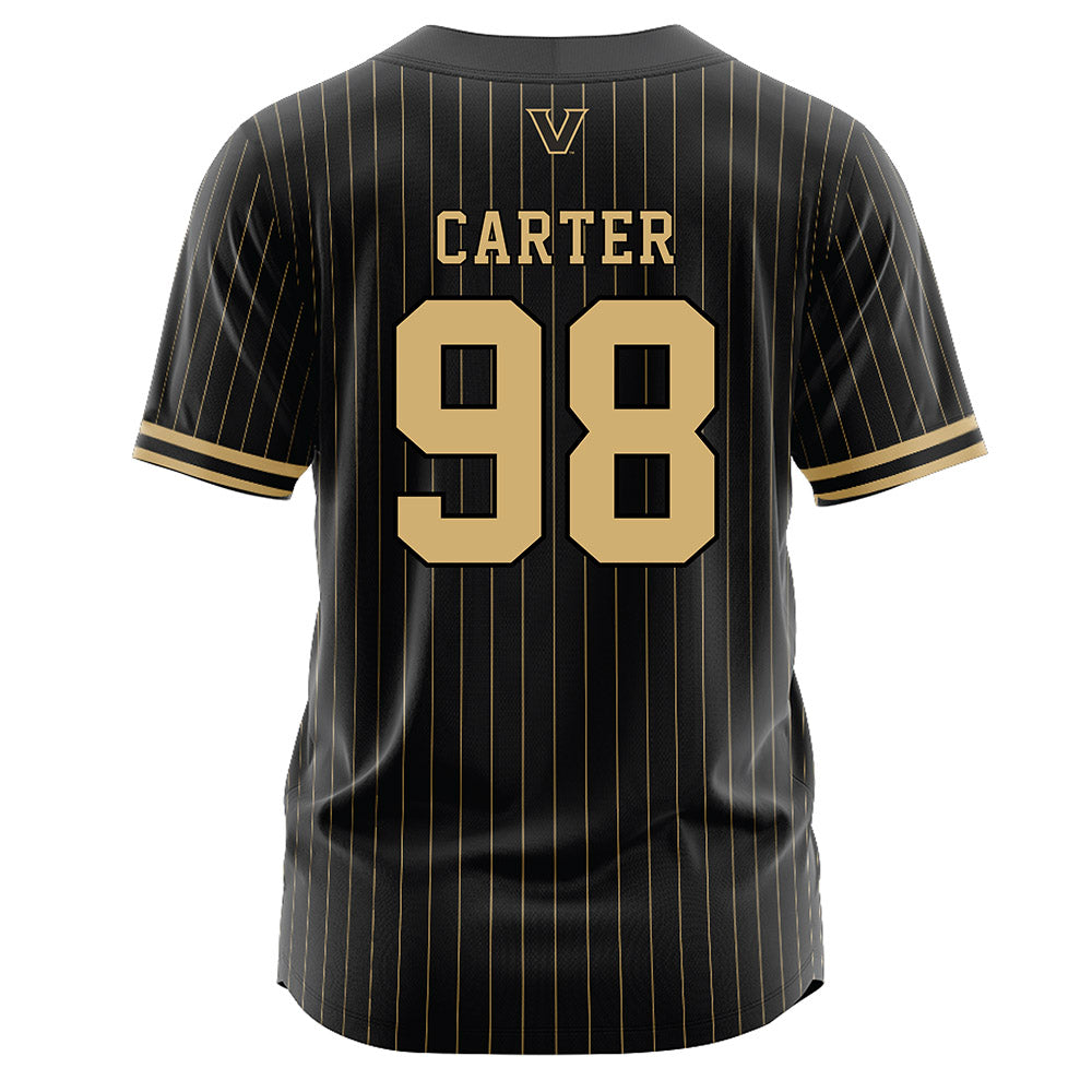 Vanderbilt - NCAA Baseball : Greysen Carter - Black Jersey-1
