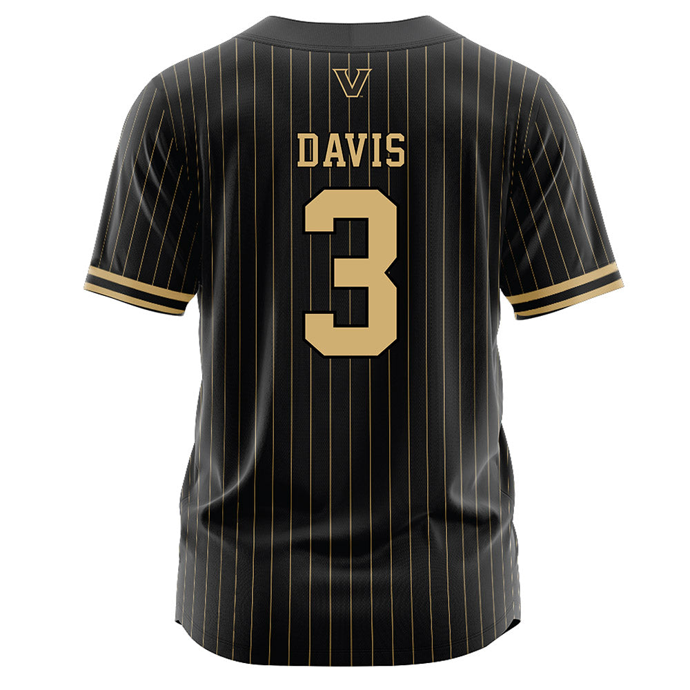 Vanderbilt - NCAA Baseball : Jayden Davis - Black Jersey-1