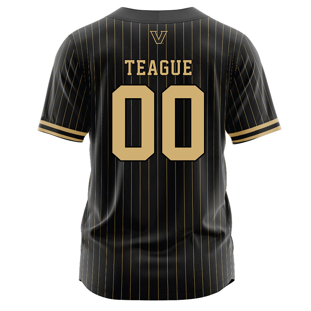 Vanderbilt - NCAA Baseball : Nathan Teague - Black Jersey-1