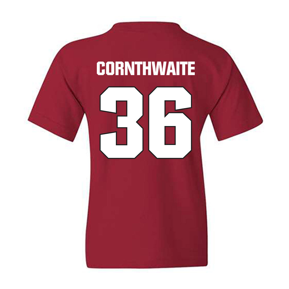 NC State - NCAA Football : Cameron Cornthwaite - Sports Shersey Youth T-Shirt-1
