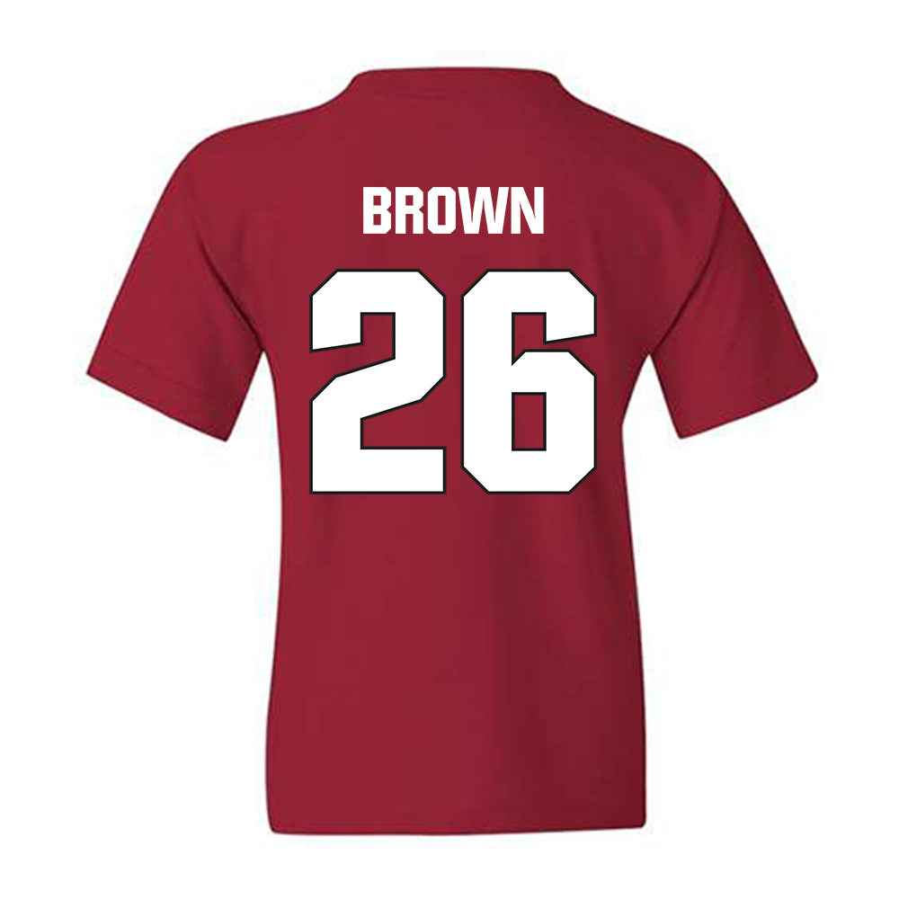 NC State - NCAA Football : Asaad Brown - Sports Shersey Youth T-Shirt-1