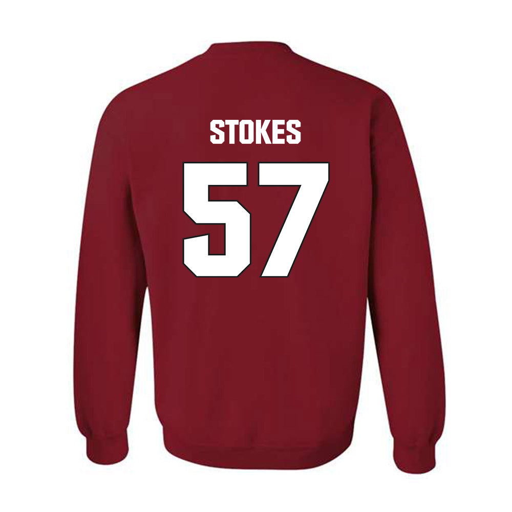 NC State - NCAA Football : Steven Stokes - Sports Shersey Crewneck Sweatshirt-1