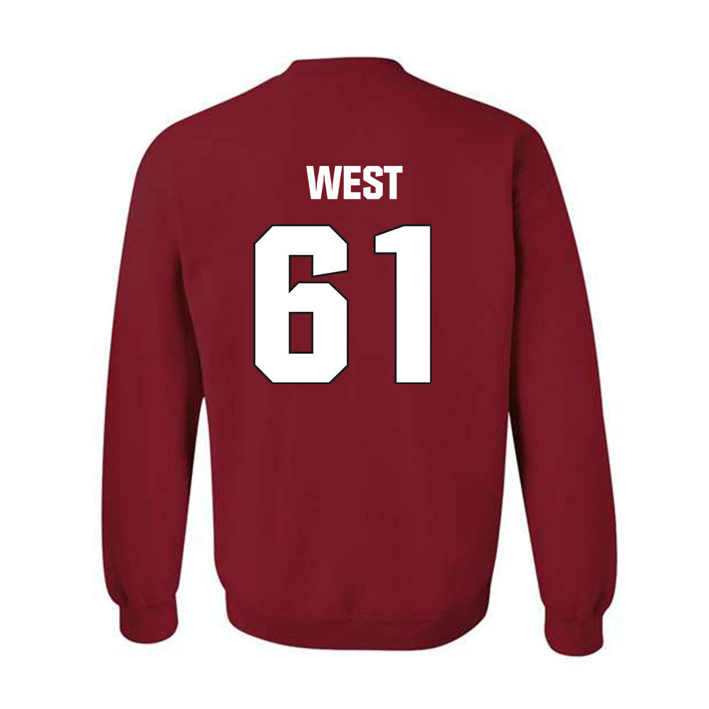 NC State - NCAA Football : Tyler West - Sports Shersey Crewneck Sweatshirt-1
