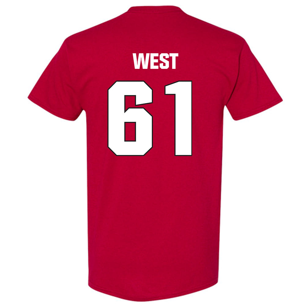 NC State - NCAA Football : Tyler West - Sports Shersey T-Shirt-1
