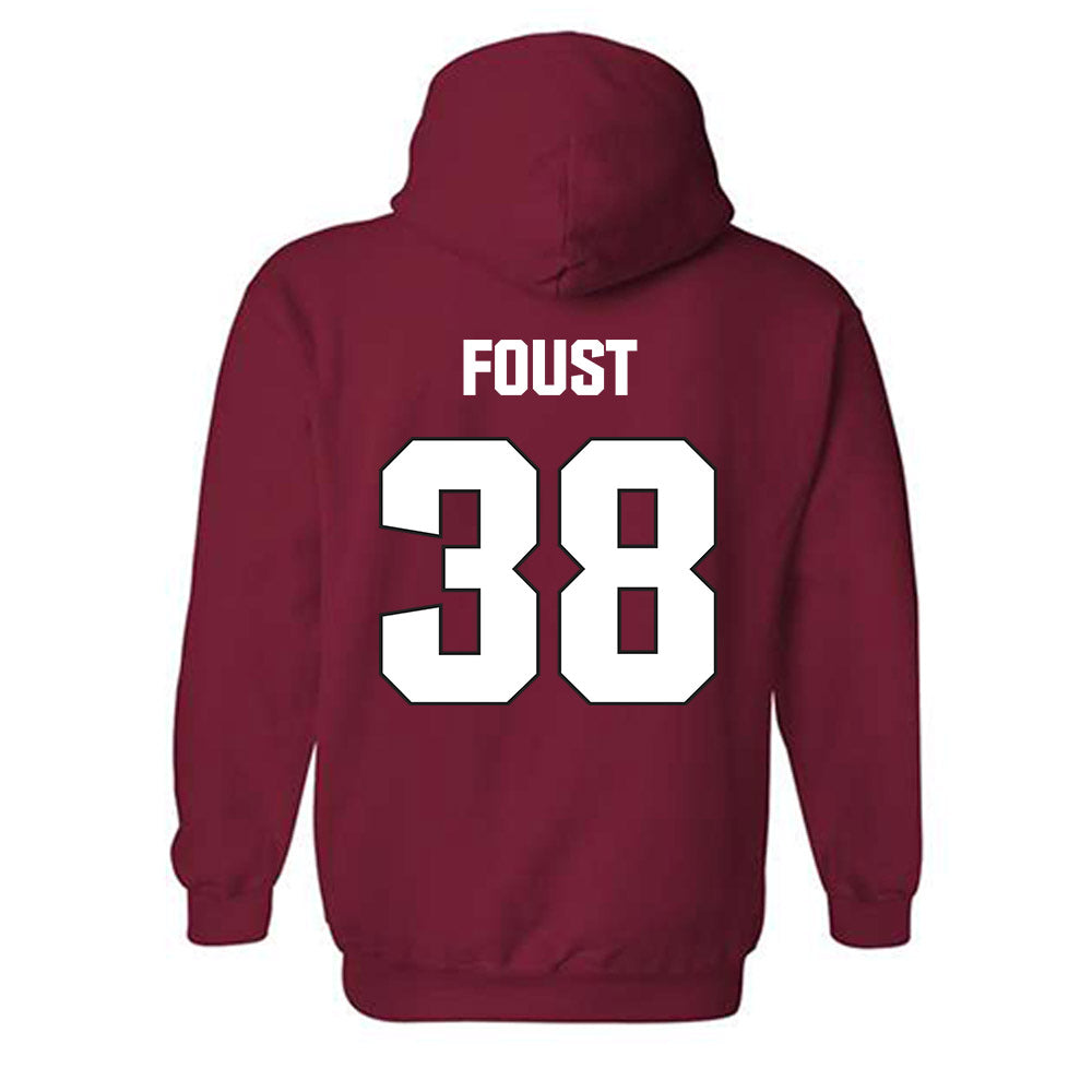 NC State - NCAA Football : Logan Foust - Sports Shersey Hooded Sweatshirt-1
