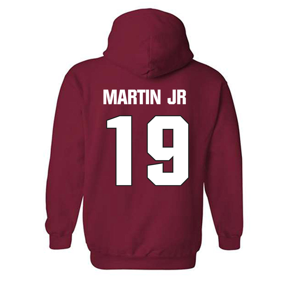 NC State - NCAA Football : KJ Martin Jr - Sports Shersey Hooded Sweatshirt-1