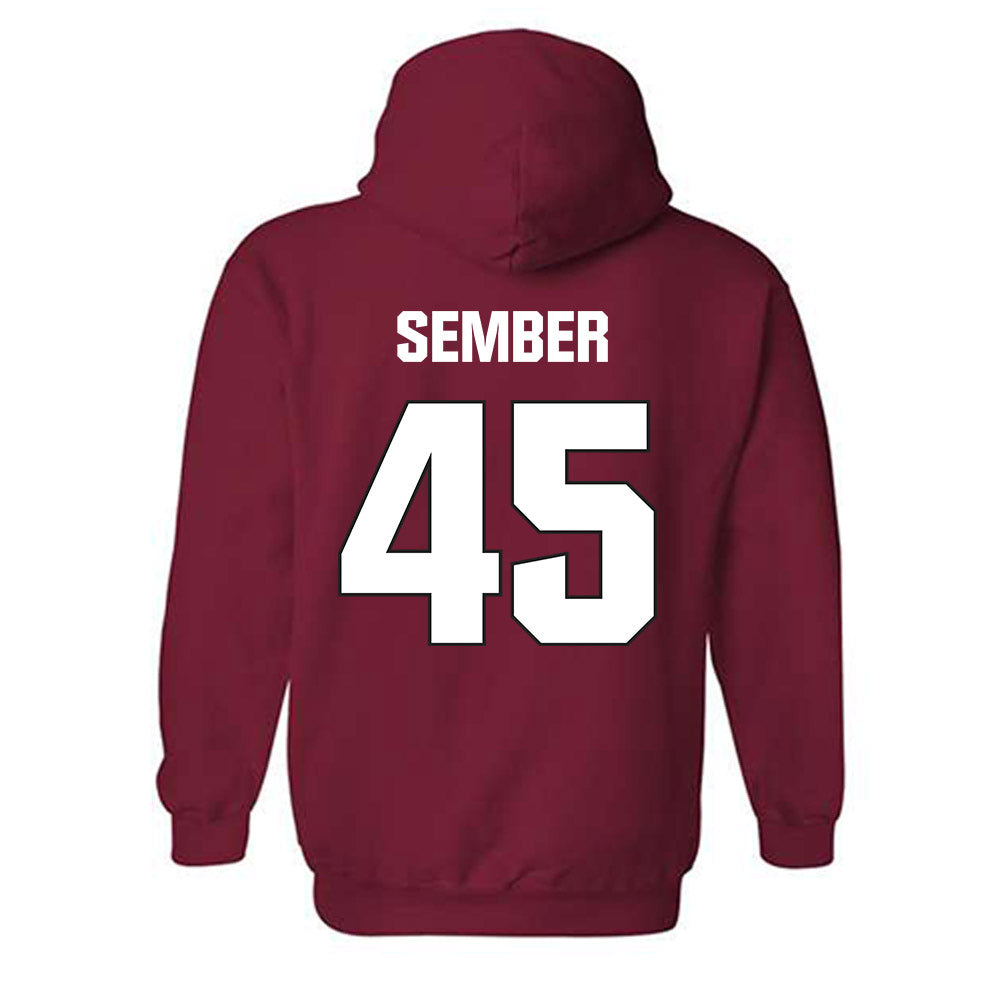 NC State - NCAA Football : Robert Sember - Sports Shersey Hooded Sweatshirt-1