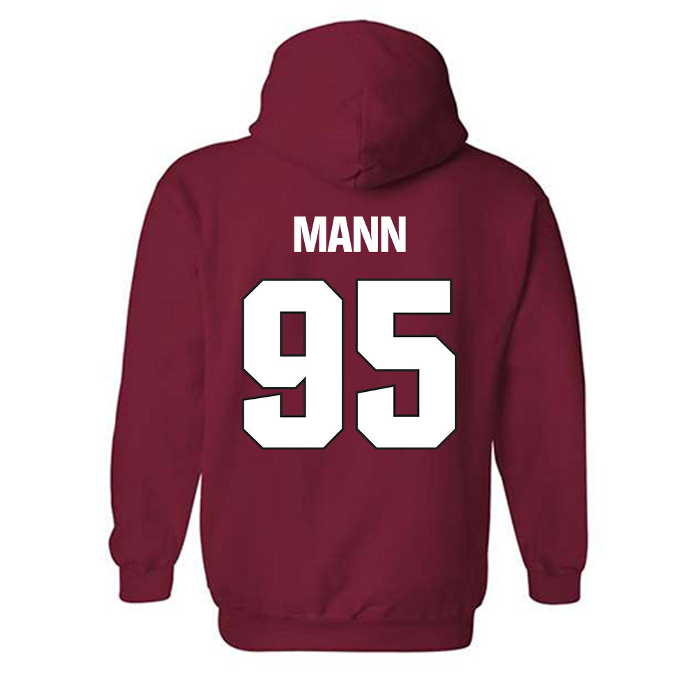 NC State - NCAA Football : Jacob Mann - Sports Shersey Hooded Sweatshirt-1