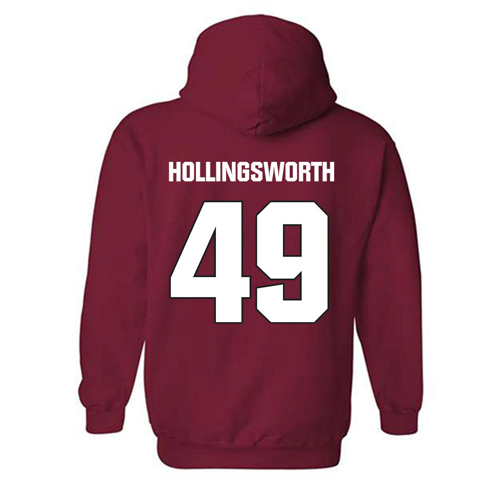 NC State - NCAA Football : Aiden Hollingsworth - Sports Shersey Hooded Sweatshirt-1