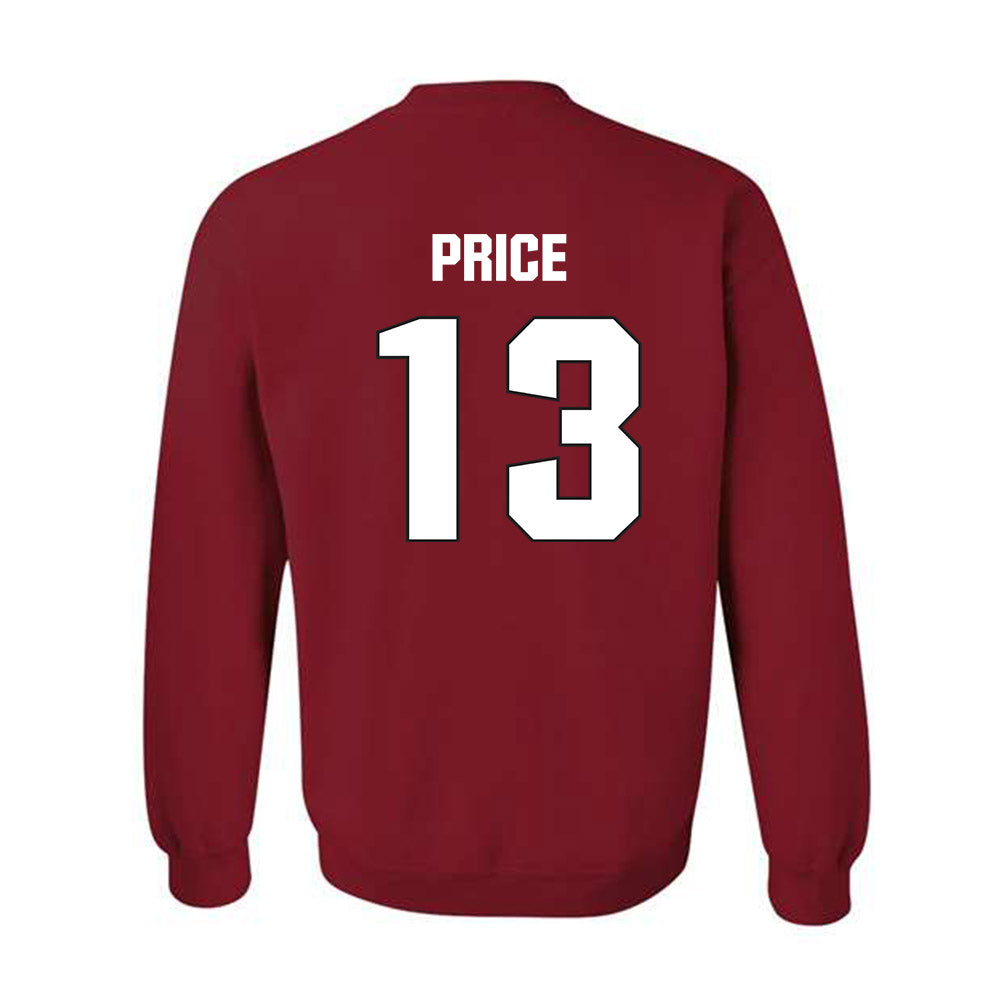 NC State - NCAA Football : Travali Price - Sports Shersey Crewneck Sweatshirt-1