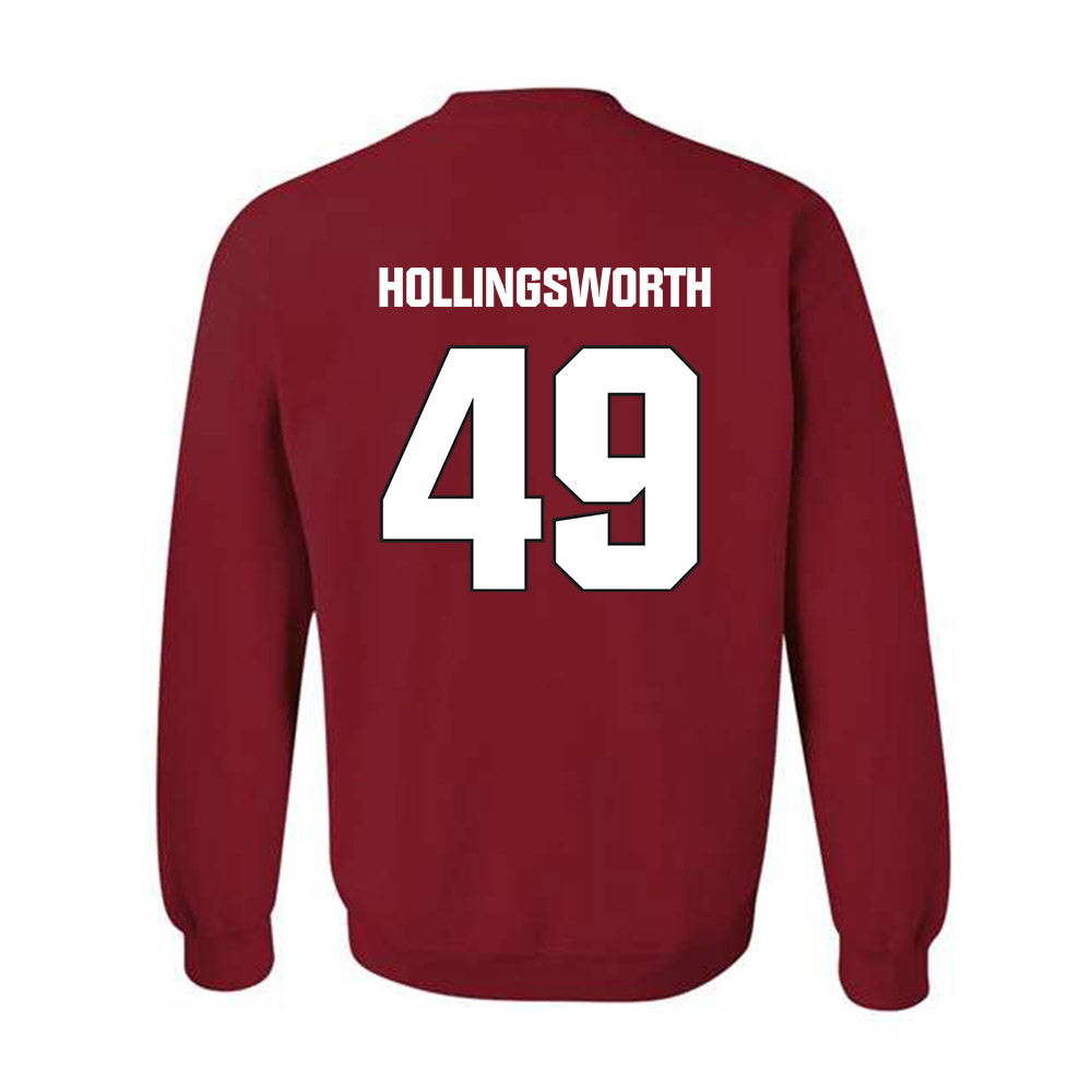 NC State - NCAA Football : Aiden Hollingsworth - Sports Shersey Crewneck Sweatshirt-1