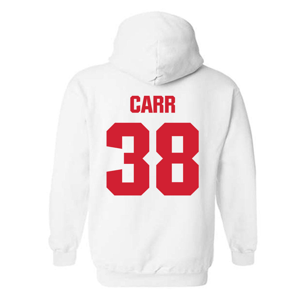 NC State - NCAA Baseball : Landon Carr - Classic Shersey Hooded Sweatshirt-1
