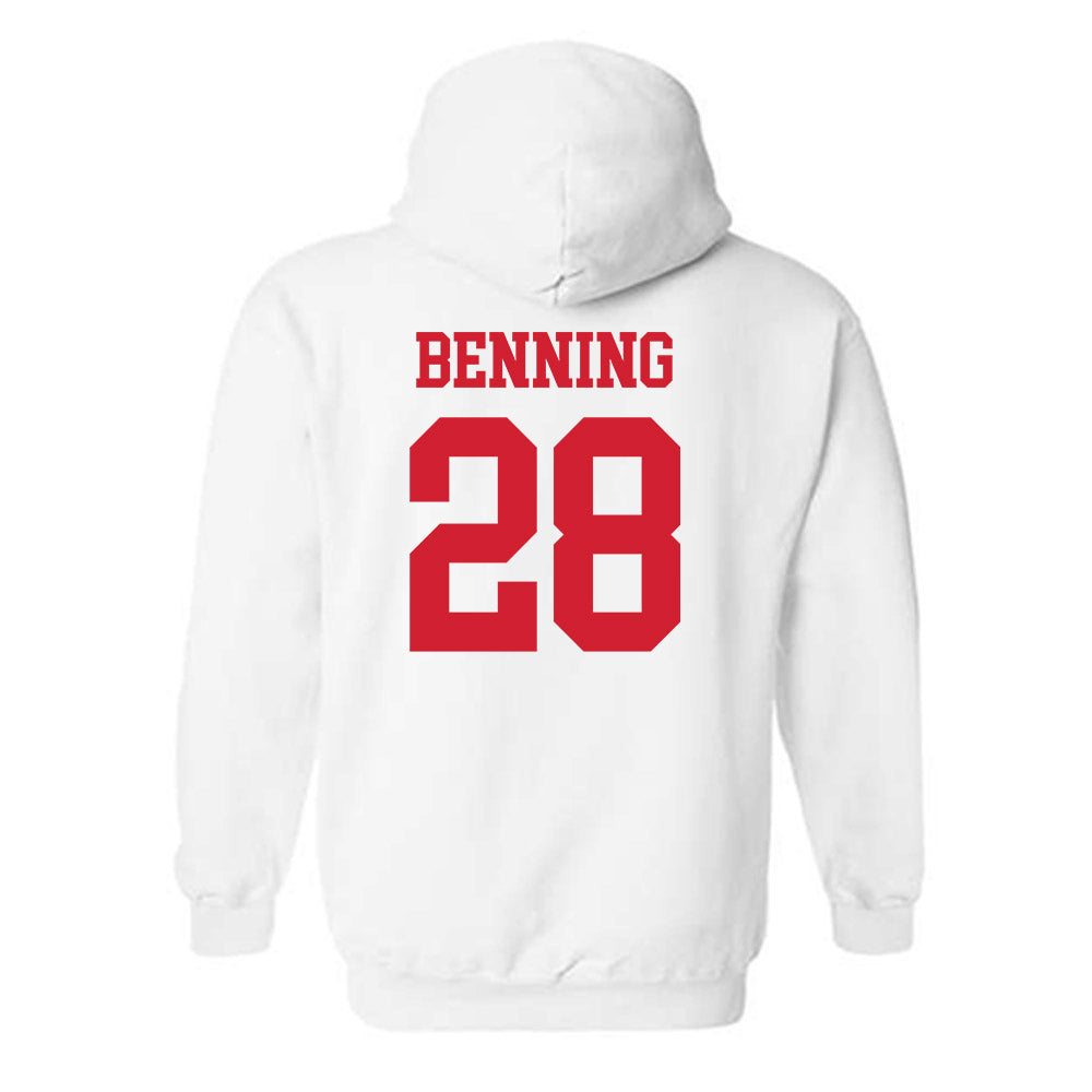 Nebraska - NCAA Football : Caleb Benning - Generic Shersey Hooded Sweatshirt-1