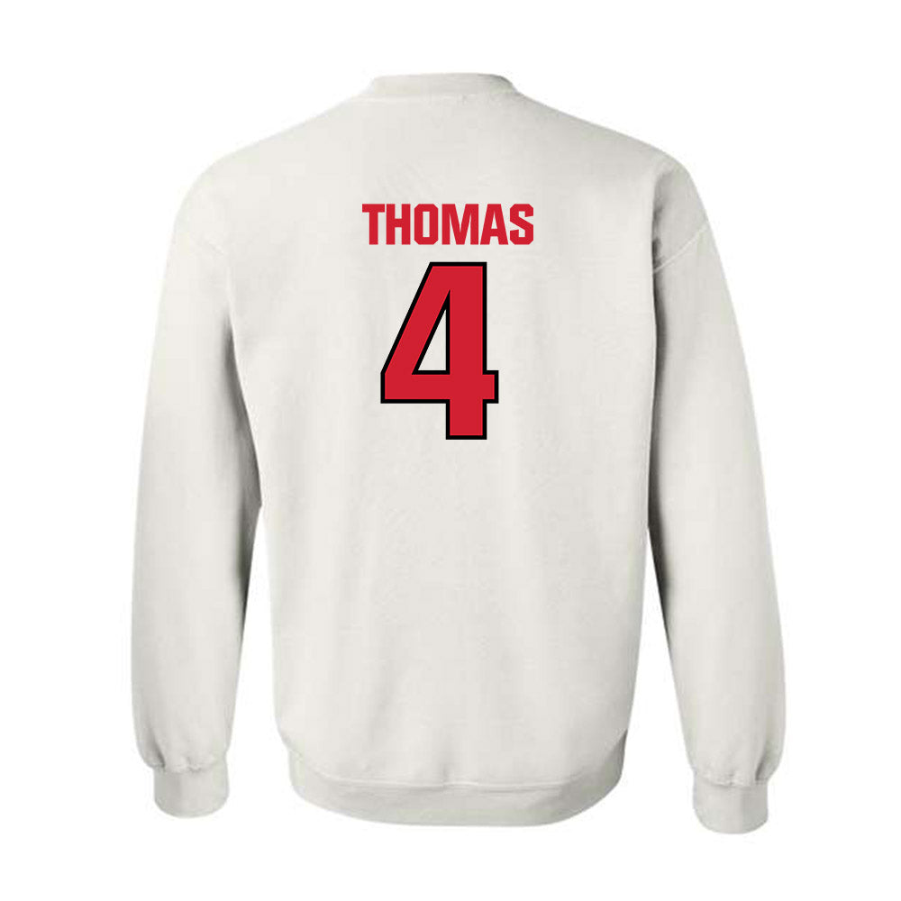 NC State - NCAA Football : Tra Thomas - Classic Shersey Crewneck Sweatshirt-1