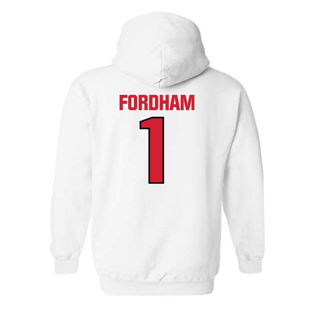 NC State - NCAA Football : Caden Fordham - Classic Shersey Hooded Sweatshirt-1