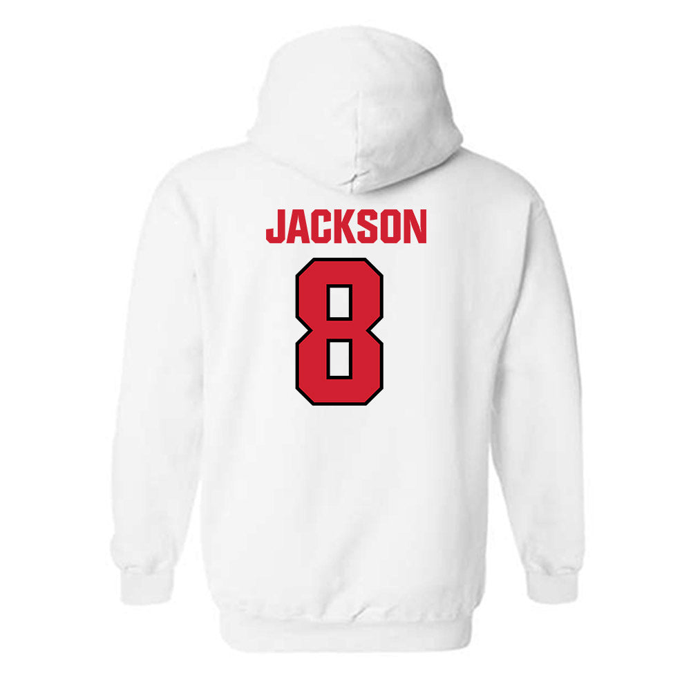 NC State - NCAA Football : Keenan Jackson - Classic Shersey Hooded Sweatshirt-1